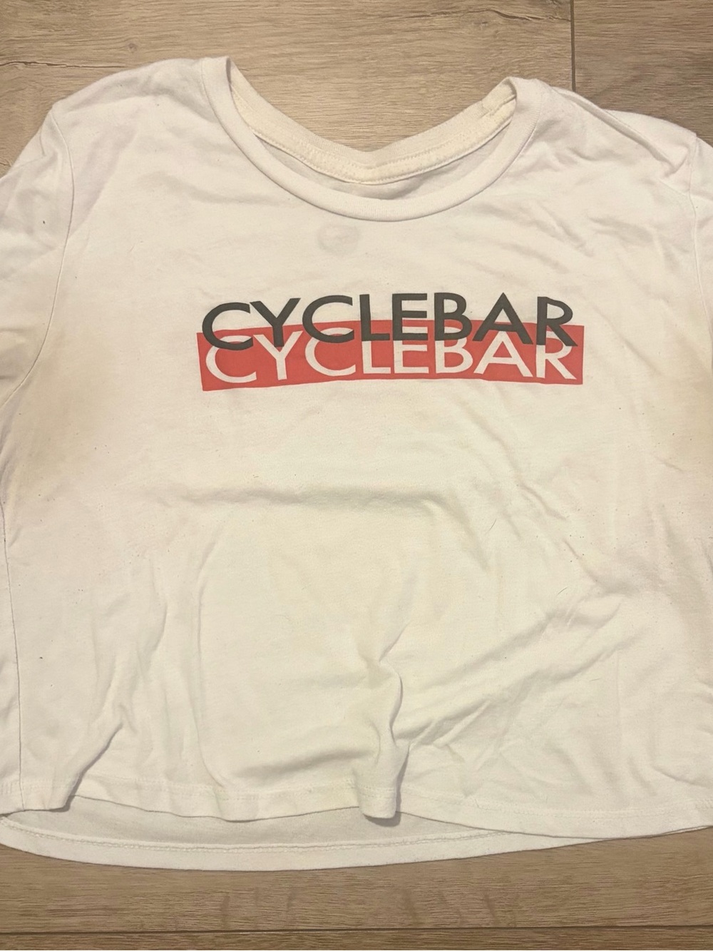Cyclebar Kids White Tee with Red Logo